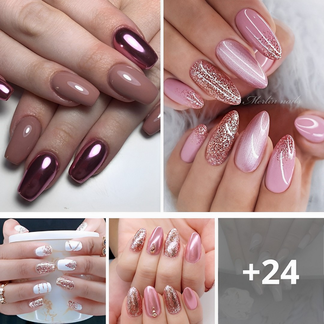 90 Beautiful Rosegold Nail Designs DIY Discovers