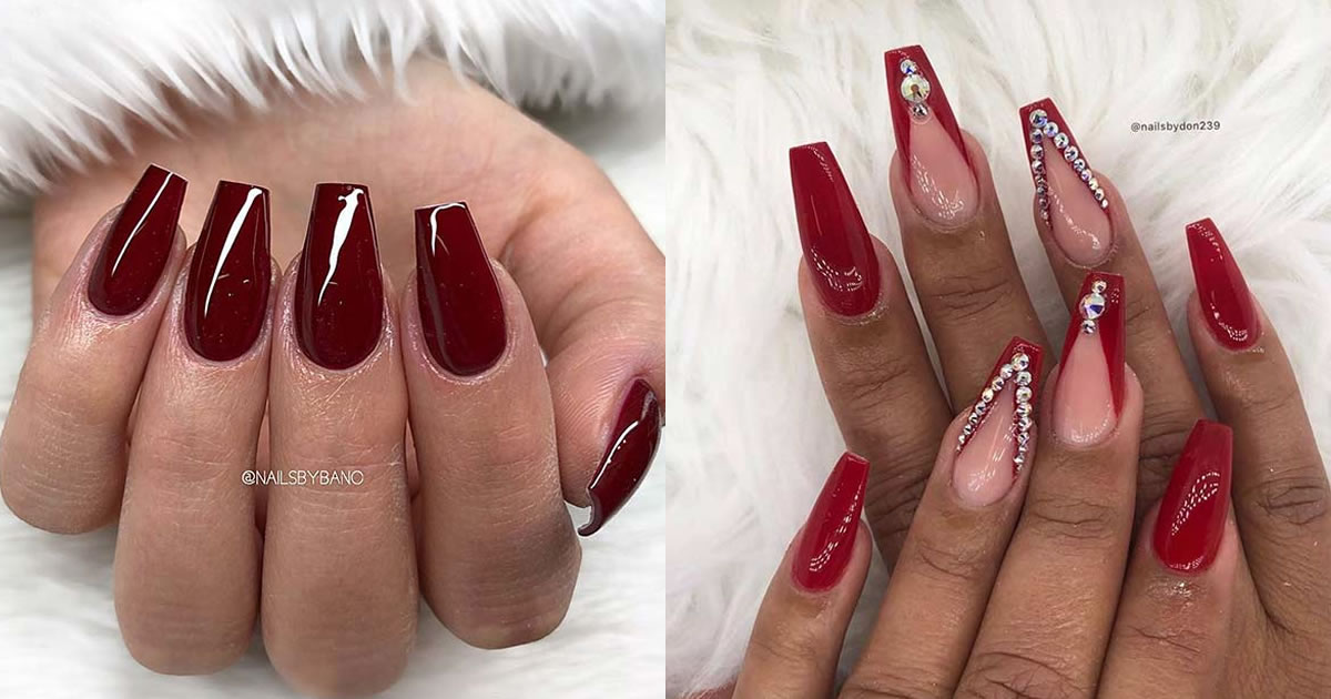 Beautiful Ways To Rock Red Coffin Nails Diy Discovers