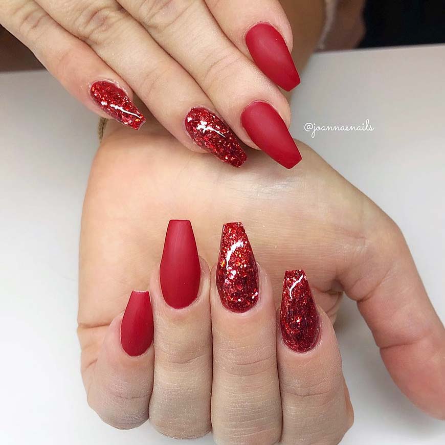 74 Beautiful Ways To Rock Red Coffin Nails 9838