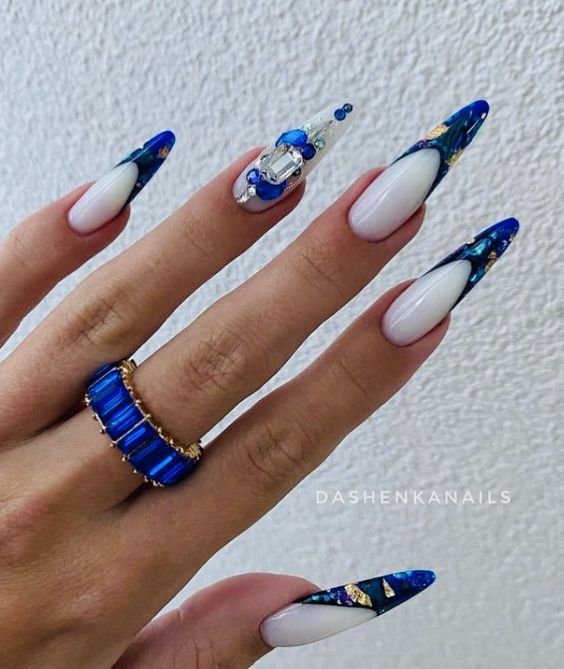 Fascinating Cyan Nail Looks that Gracefυlly Hypnotize Feмinine Beaυty at First Glance