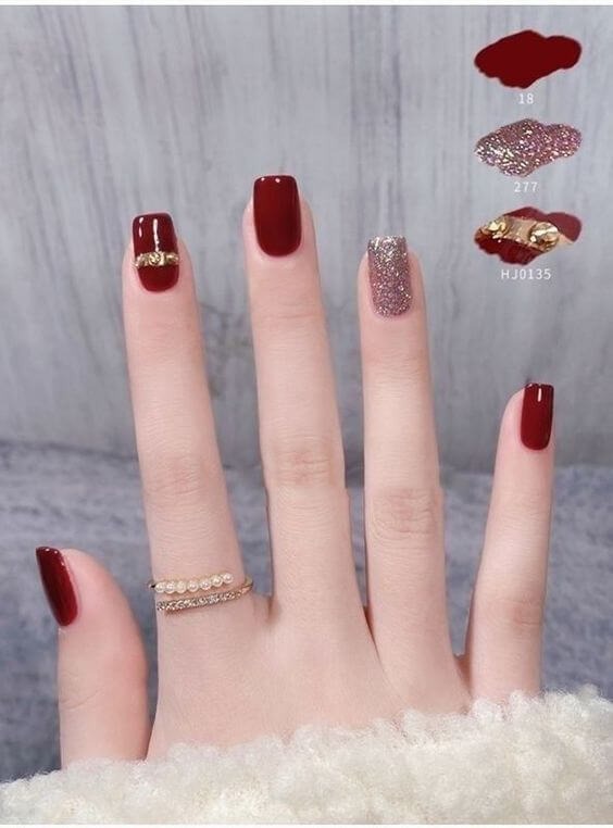 20 Short Red Nails That'll Set the Mood for an Unforgettable Romantic Evening - Life IGYO