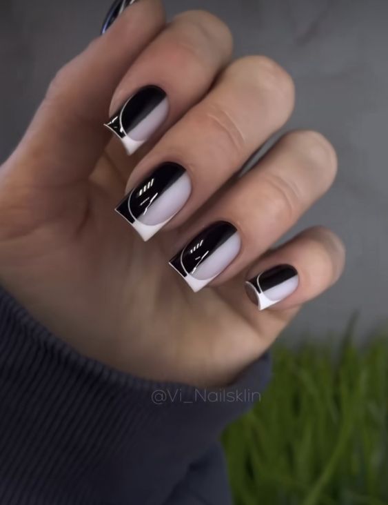 30 Absolutely Stylish Square French Tip Nail Designs - Life IGYO