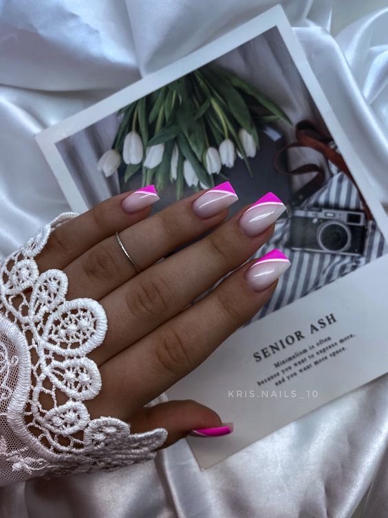 30 Absolutely Stylish Square French Tip Nail Designs - Life IGYO