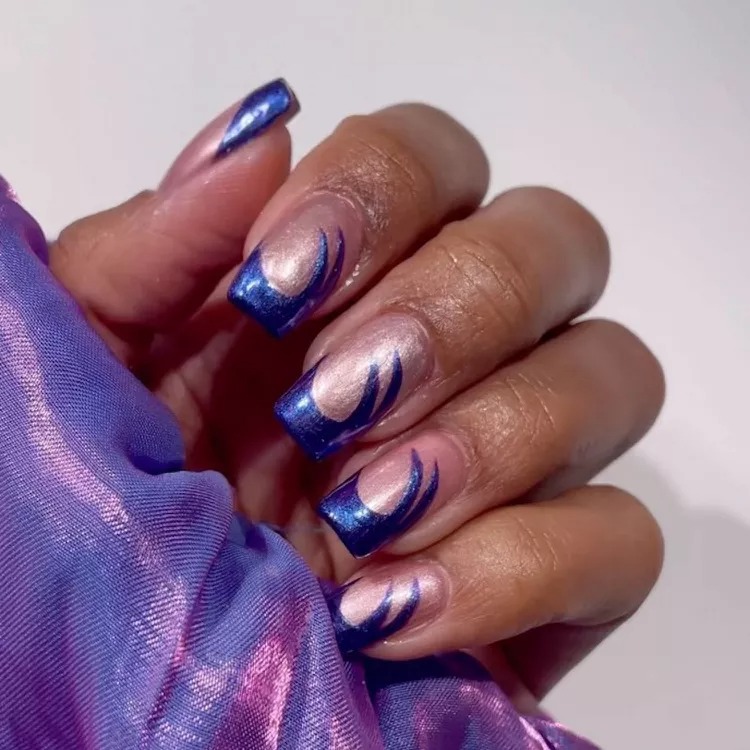 Captivating Serenity: 15 Elegant Blue French Tip Nail Concepts to Embrace - Life IGYO