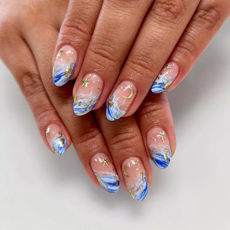 Captivating Serenity: 15 Elegant Blue French Tip Nail Concepts to Embrace - Life IGYO