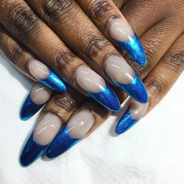 Captivating Serenity: 15 Elegant Blue French Tip Nail Concepts to Embrace - Life IGYO