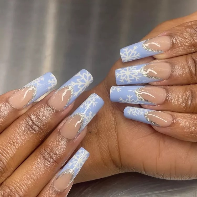 Captivating Serenity: 15 Elegant Blue French Tip Nail Concepts to Embrace - Life IGYO