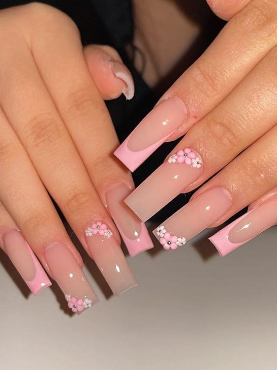 27 Captivating Pink French tips Nails Every Girl Should try 