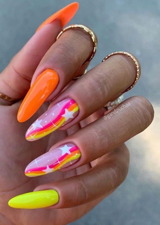 27 Enchanting Rainbow Nail Art Designs To Bring You Joy - 205