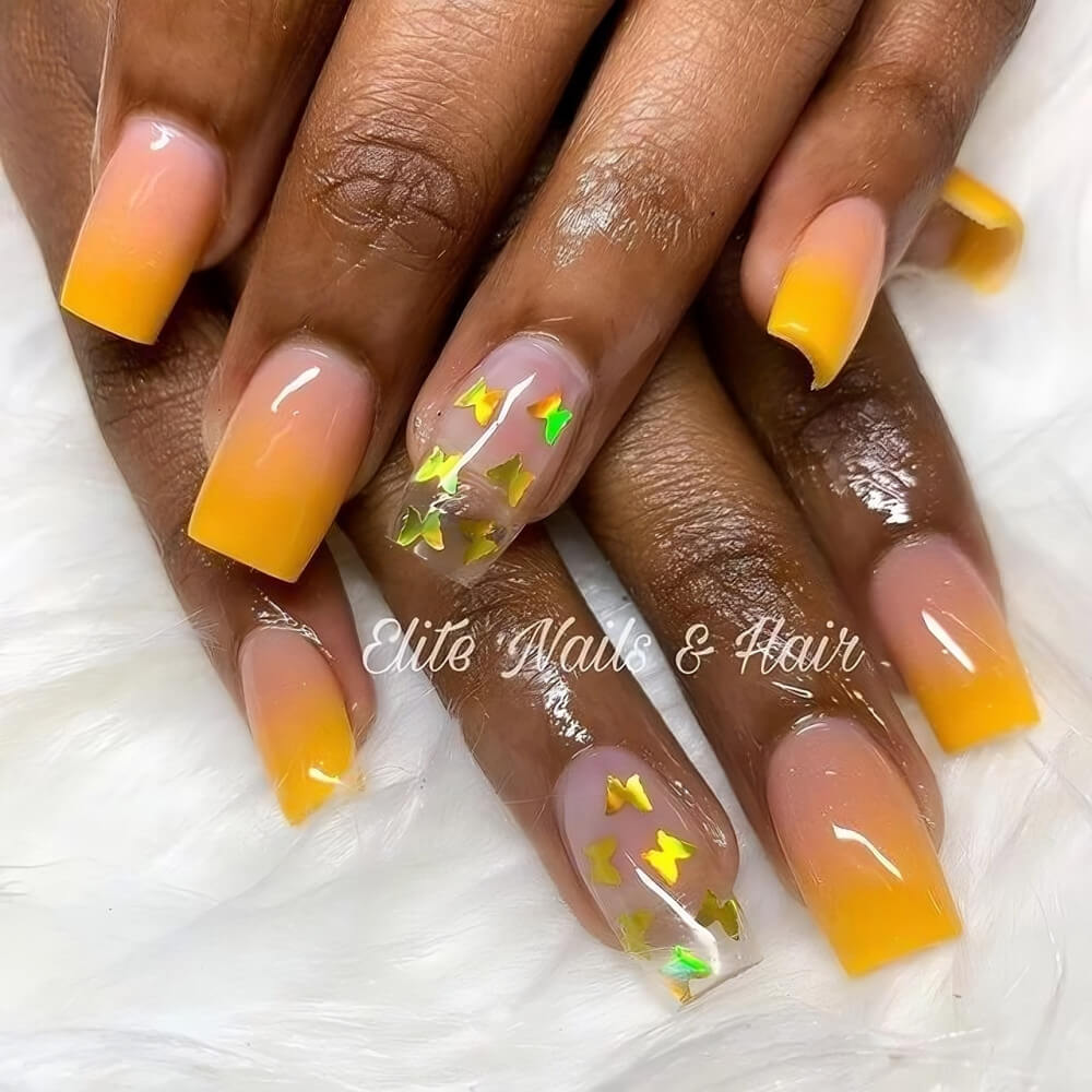 40 Stunning Yellow Acrylic Nails To Shine All Year Long