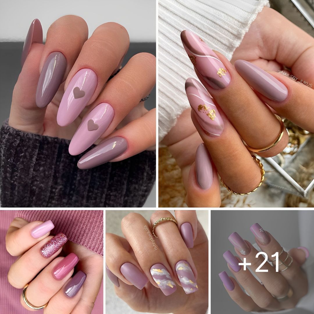 Stunning Mauve Nails With A Feminine Youthful Vibe