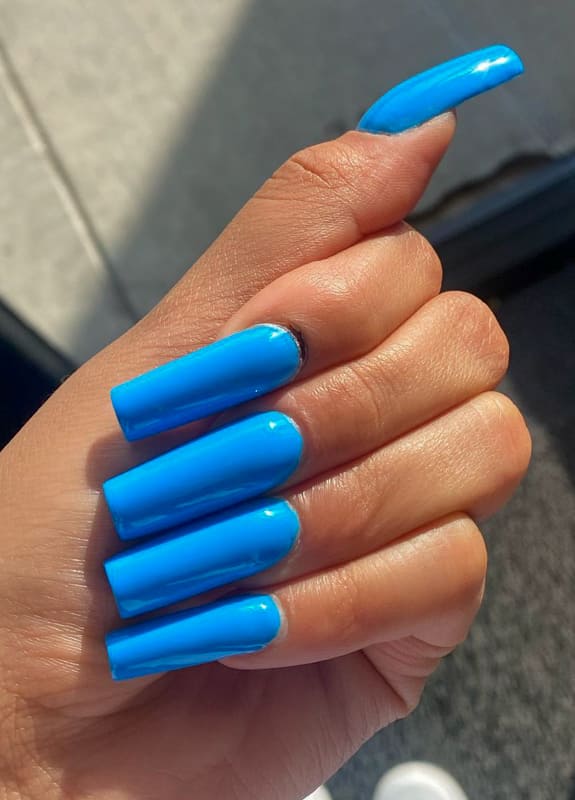 50+ Awesome Blue Nails Manicure Design Ideas