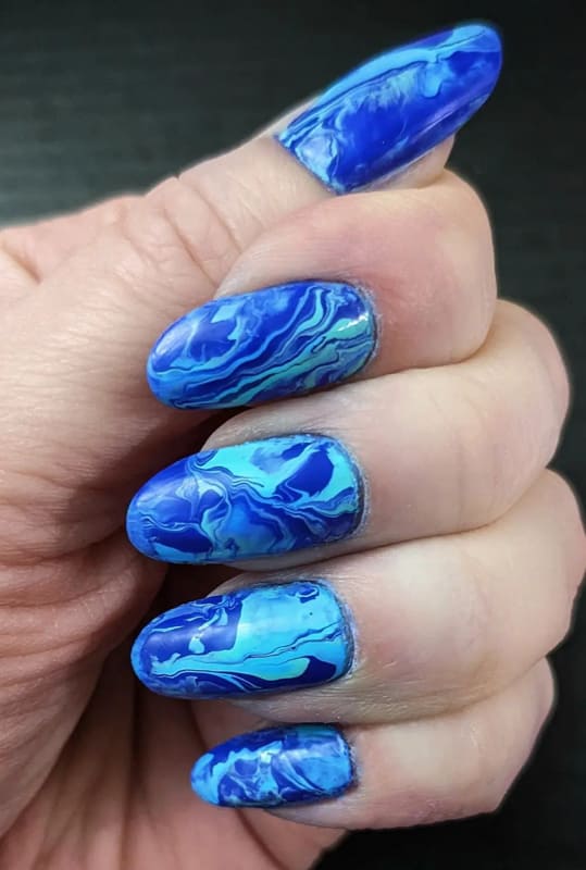 50+ Awesome Blue Nails Manicure Design Ideas