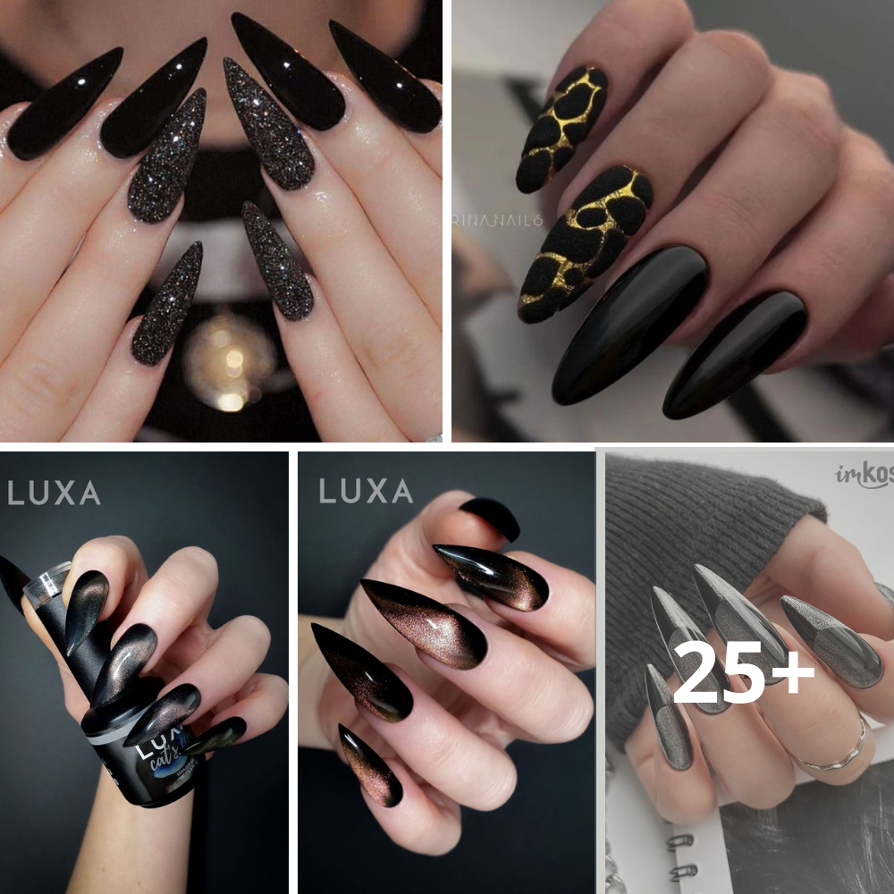 30 Elegant Black Nail Art Ideas for a Glamorous Touch DIY Discovers