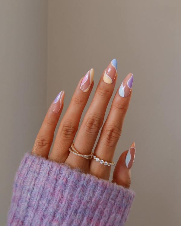 spring nails, spring nails 2023, spring nails inspiration, spring nails short, spring nails simple, spring nails acrylic, spring nail art, spring nail designs, spring nail ideas, spring nail colours, pastel nails, swirl nails