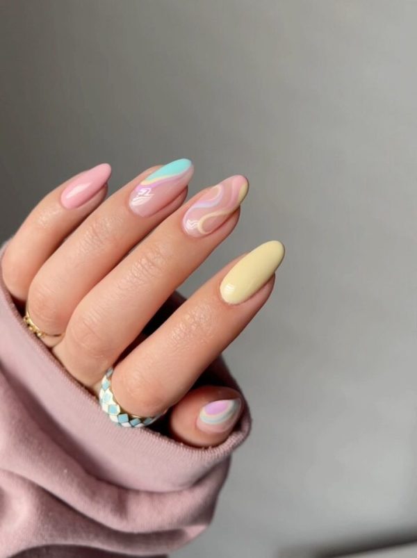 spring nails, spring nails 2023, spring nails inspiration, spring nails short, spring nails simple, spring nails acrylic, spring nail art, spring nail designs, spring nail ideas, spring nail colours, swirl nails, swirl nails designs