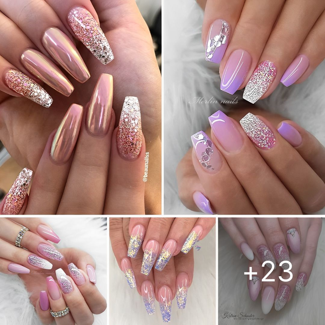 47 Fairly Glitter Ombre Nails That Go With Every little thing