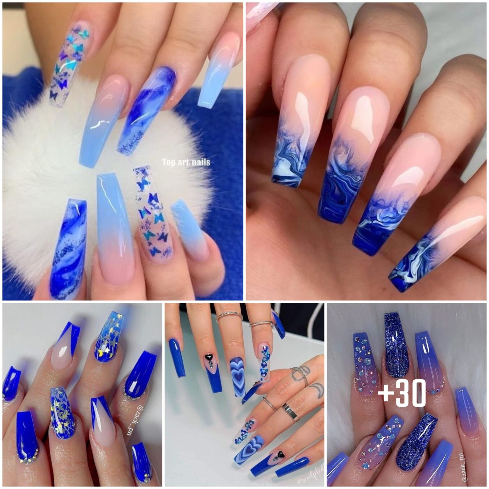 Development Alert Blue Nail Artwork Designs for 2024