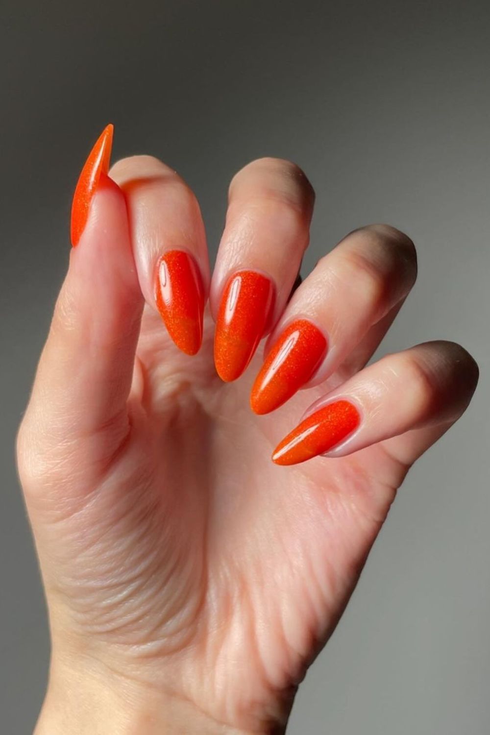 Aperol spritz red nails