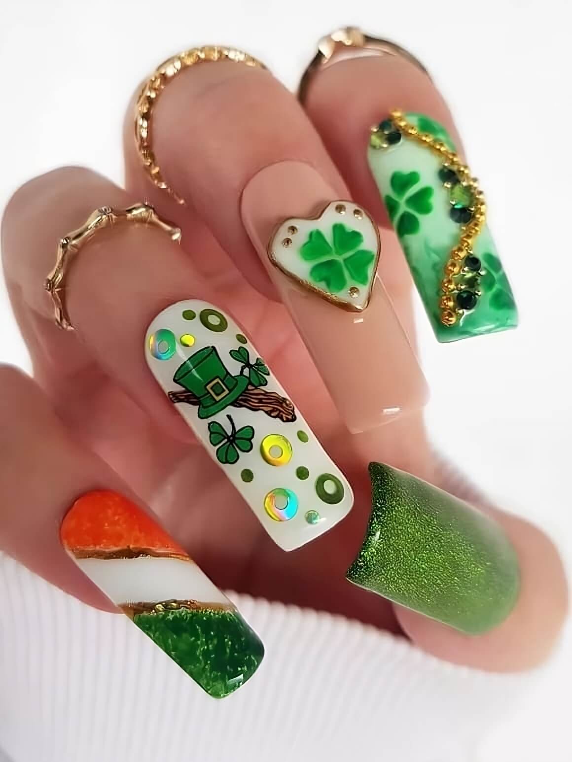 30 St. Patrick’s Day Nail Ideas That Will Bring You A Jolly Holiday - 211